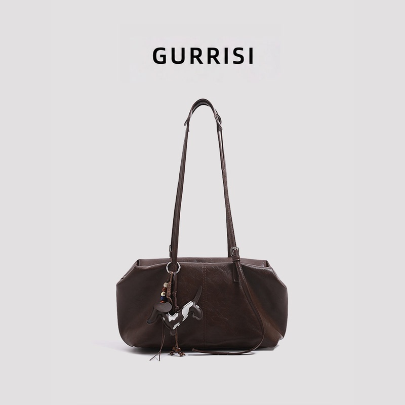 Gurrisi Suede Tote Bag Women's Bag 2026 Autumn and Winter New Retro Large-Capacity Shoulder Bag Commuter Bag Gurrisi Suede Tote Bag Women's Bag 2026 Autumn and Winter New Retro Large-Capacity Shoulder Bag Commuter Bag