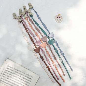 New baby teether pacifier anti-falling chain fixed chewing gum baby toy food grade anti-lost lanyard clip