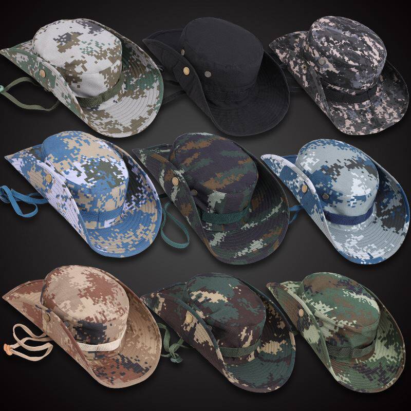 Short-edge Benny hat Anglo-American Cp camouflage German spotted chief python sniper archery pot hat Round edge mountain army version hat
