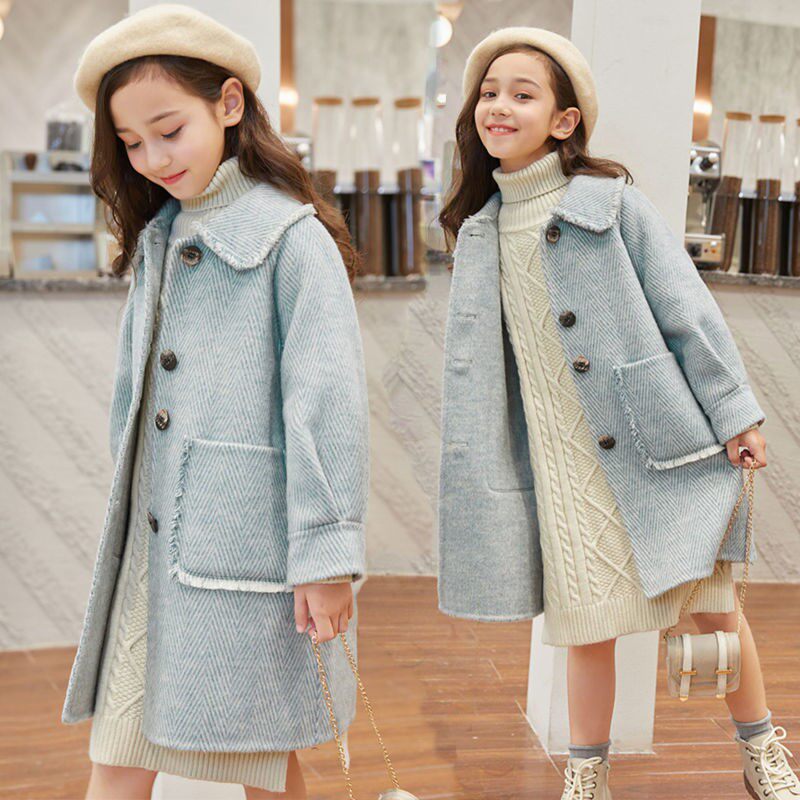 Girl Jacket Spring Autumn Winter Trendy Double Face Coat 2022 New Spring Autumn Medium Long Version Of Fur Coats Fur Coats