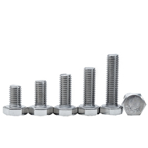 304 stainless steel hexagon bolt DIN933 full thread extended hexagon screw hexagon screw M8M6
