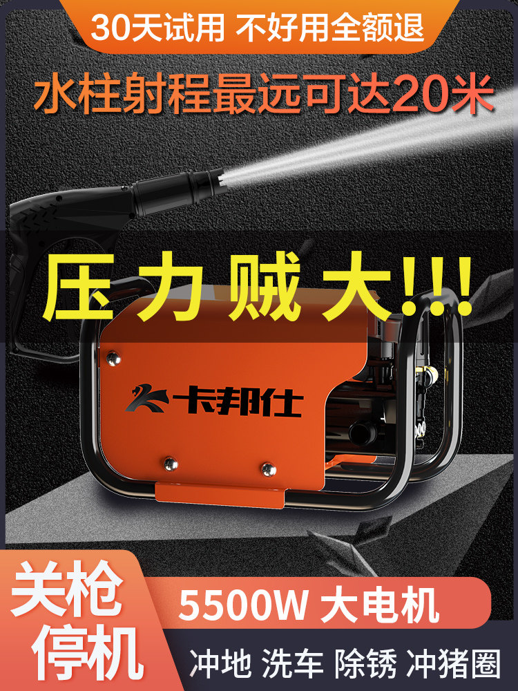 Car wash artifact 220v high pressure water pump commercial high power household powerful cleaning machine small grab portable water gun