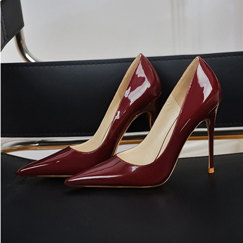 Burgundy High Heels for Women, White-Enhancing, Sexy Pointed Toe, 2024 Spring New Style, Stiletto Heels, Single Shoes, High Heels, Leg-Lengthening Sandals Burgundy High Heels for Women, White-Enhancing, Sexy Pointed Toe, 2024 Spring New Style, Stiletto Heels, Single Shoes, High Heels, Leg-Lengthening Sandals