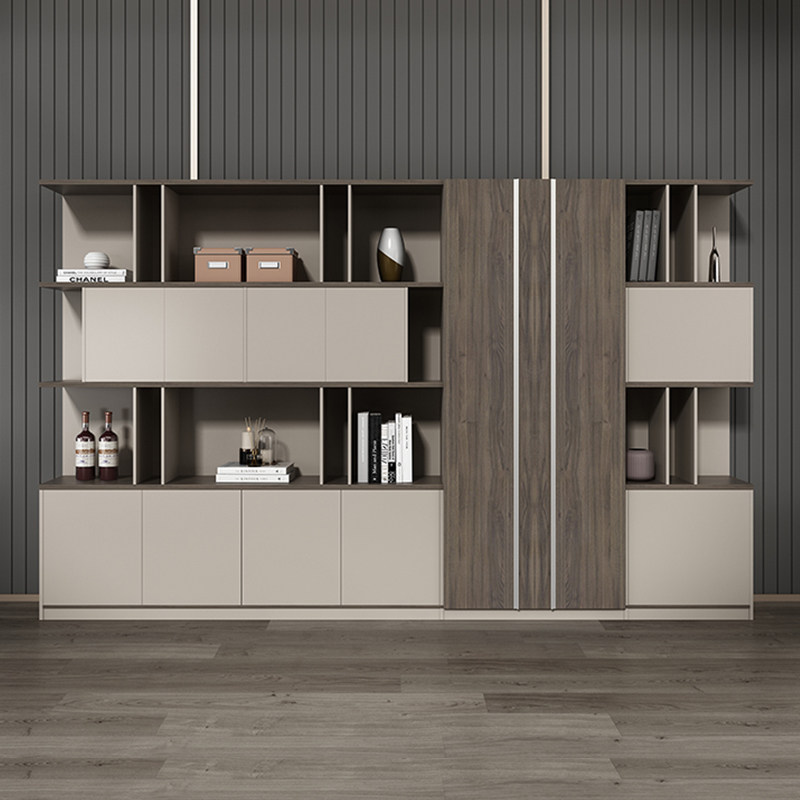 Boss office file cabinet wooden locker floor cabinet 3 meters 3 4 meters cabinet combination background bookcase