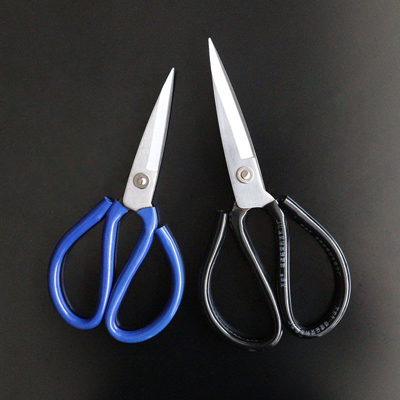 Knife King scissors black - plastic carbon steel rust - proof scissors tip tailoring carton cutting box for household cutting - off industrial scissors