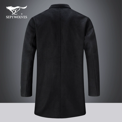 Septwolves, цветное шерстяное зимнее трендовое шерстяное пальто для отдыха, удерживающий тепло плащ