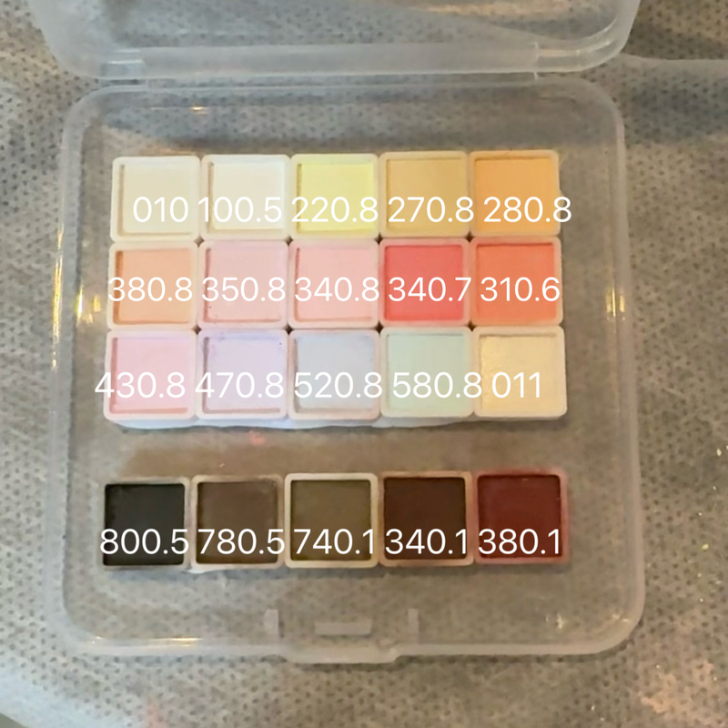 Panpestel Pan Powder Bjd Makeup Commonly Used Colors Fully Divided into 0.3ml Portions