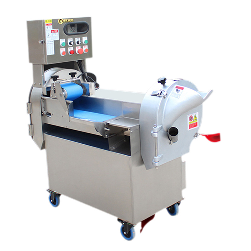Taiwan double-headed vegetable cutting machine commercial school canteen shredding slicer fully automatic hotel large-scale cutting strip cutting machine