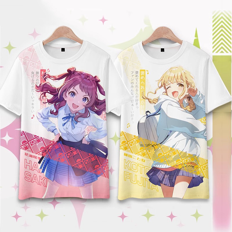 School Idol Master Hanae Sakuragi, Fujita Kiyone, Tsukimura Shou, Anime Pain Suit Short-Sleeved T-Shirt Clothing