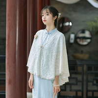 Бежевая накидка на лацкан