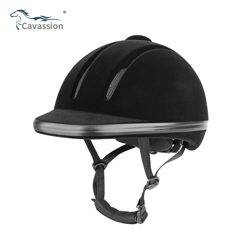 Cavassion 乗馬用ベルベットヘルメット 夏用 乗馬ヘルメット ライダー ナイト 調節可能 乗馬帽子 安全装備