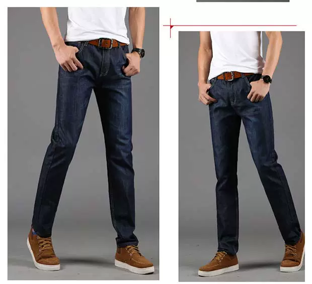 Summer Slim Straight Jeans Jeans Đàn ông mỏng Học sinh Trẻ Quần lỏng lẻo Tide Kích thước lớn Mặc nam - Quần jean