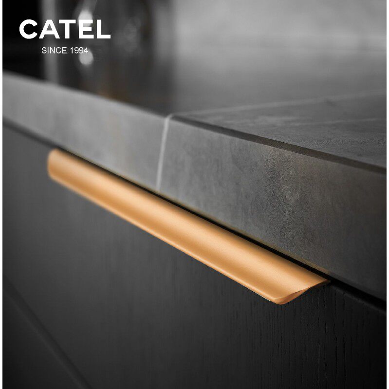 Carter's golden edge-sealing large wardrobe door invisible hidden handle extended modern minimalist light luxury drawer cabinet handle