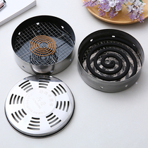 Mosquito coil box plate creative hollow fireproof household outdoor with cover mosquito coil tray Stove frame sitting Jiao incense box with gray plate