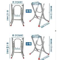 Folding Table Legs Round Table Legs Small Bracket Table Metal Iron Frame Sub-Bay Portable Steel Bench Rack High