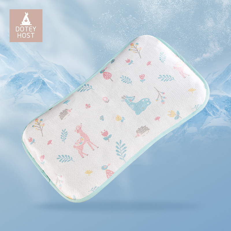 doteyhost baby summer cool ice silk pillowcase baby pillow matching pillow mat cool and breathable