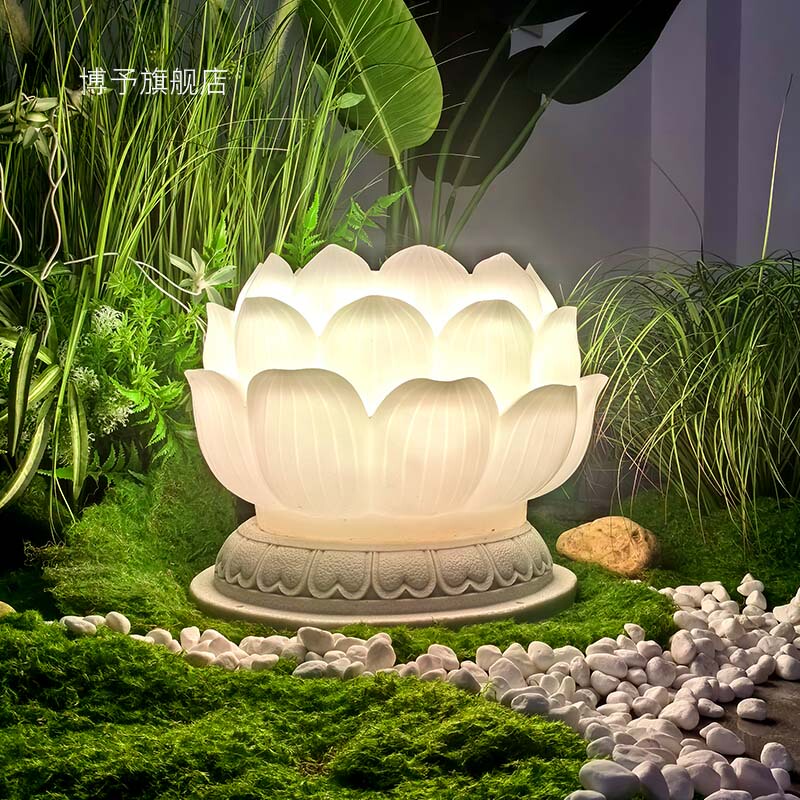 Solar Column Lamp, Villa Courtyard Decoration Lotus Lamp, Outdoor Waterproof Garden Landscaping Zen Lotus Lawn Lamp Solar Column Lamp, Villa Courtyard Decoration Lotus Lamp, Outdoor Waterproof Garden Landscaping Zen Lotus Lawn Lamp