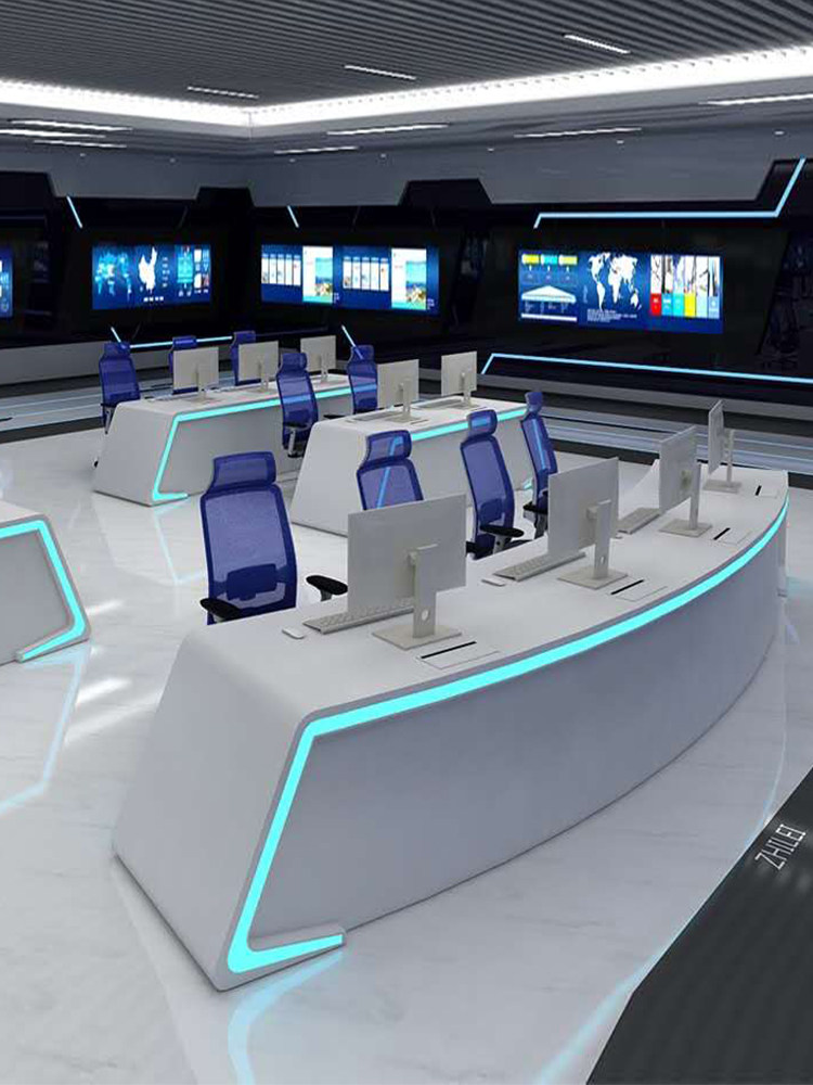 Custom Baking Paint Arc Command Center Computer Desk Command Desk Console Dispatching Desk Network Monitoring Desk