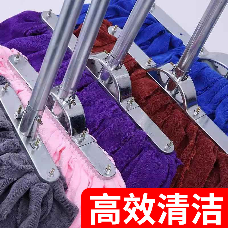 Household Traditional Mop with Rotating Towel Cloth, Absorbent Round Head Mop, Large Wide Head Flat Floor Mop, Dust Push Mop Household Traditional Mop with Rotating Towel Cloth, Absorbent Round Head Mop, Large Wide Head Flat Floor Mop, Dust Push Mop