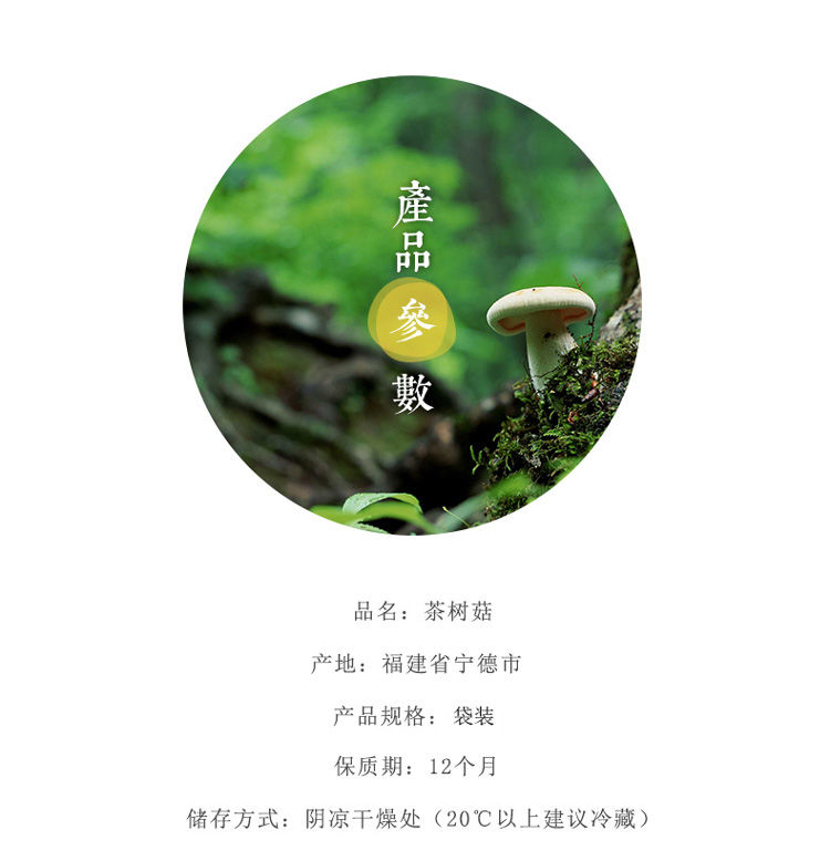 农家茶树菇干货古田鲜嫩茶树菇无硫