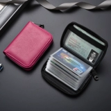 Кожаный антимагнитный вместительный и большой картхолдер подходит для мужчин и женщин для водительских прав, анти-кража