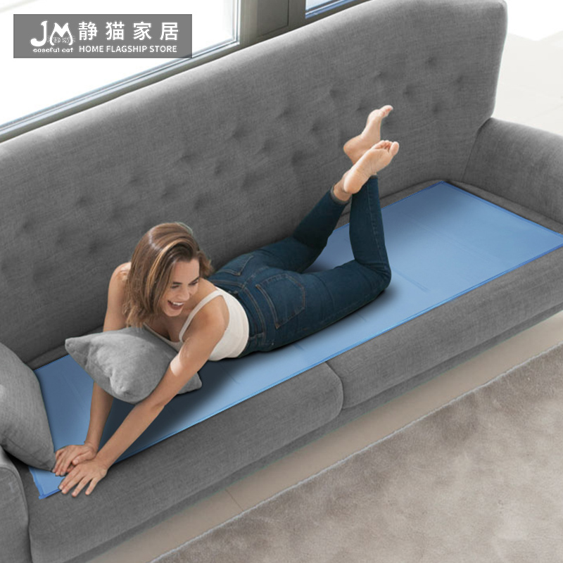 Static cat summer cooling artifact sofa ice pad long cushion chair pad student dormitory single bed gel cool pad