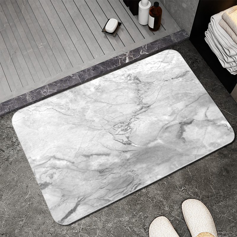 Minimalist silicon algae mud bathroom Absorbent Ground Mat home Makeup Room Non-slip Foot footbed Toilet Doorway Seaweed Quick dry plate