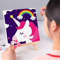 Цифровая живопись маслом DIY заполнить нишевые дети, учащиеся начальной школы ручной работы заполняют цветные картины.