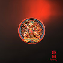 AMCA round horse head Ming Wang Matou King Kong rubbed Buddha statue of Tibetan refined Tang-card-level carry-on