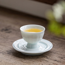 Chinese tea cup Hutian Kiln Yingqing anti-scalding coaster tea cup personal cup small tea cup Kung Fu tea set master single cup