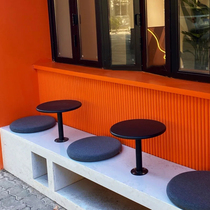 Minimalist modern milk tea shop café net red card holder table close to wall wall-mounted table Heinetea wall mounted small round table