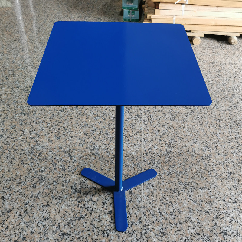 Cement industry style table and chair combination net red coffee shop Klein blue square table small coffee table dessert shop wrought iron square coffee table