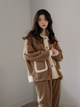 Coral Suede Pajamas Woman Winter Thickened and Velvety Fashion Extras Wear Flannel Suit Autumn Winter Style Ladies Home Clothing