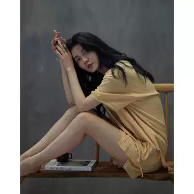 Pajamas women's summer 2021 new cotton thin short-sleeved shorts home clothes women's summer loose two-piece suit