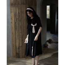 Nightdress Women summer 2021 new cotton short sleeve thin loose pajamas summer ladies long home clothes