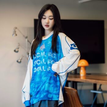 Gointo Geek Team X Hongshan Fc Collaboration Heavyweight Jersey Ethnic Style Trendy Long Sleeve Player Version Football Uniform