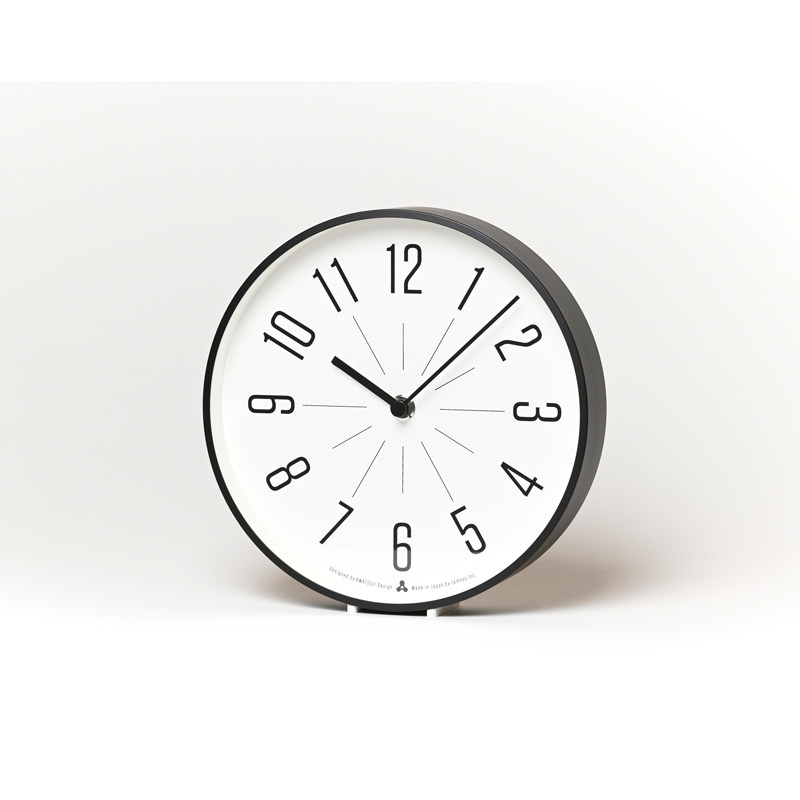 Lemnos Japan imported JIJI clock wall clock table clock dual-use living room study simple digital metal clock