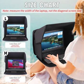 Outdoor Laptop Sunshade Cover Laptop Protective Cover 14inch 16inch Computer Privacy Cover Foldable Portable