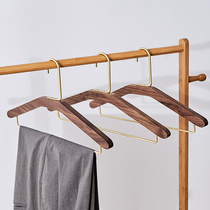 Brass black walnut solid wood hangers drying hangers Light luxury practical simple design pants rack household hanging clothes