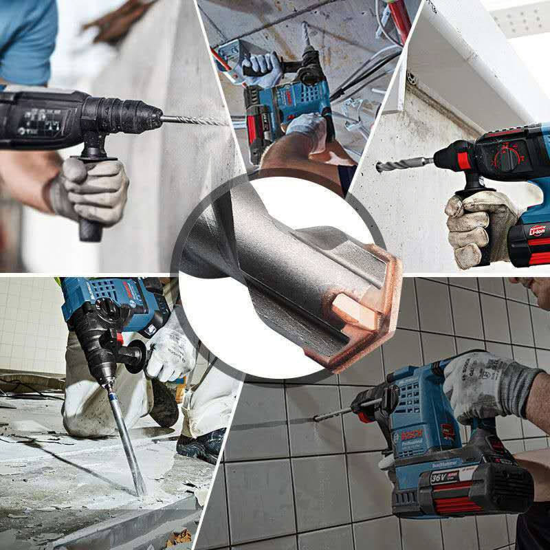 Impact drill bit concrete perforated tungsten steel alloy ultra hard lengthened wearing wall round shank square shank cross electric hammer drill swivel head