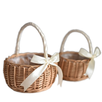 Wedding Little Flower Couture Basket of flower baskets Flower Baskets of flower pots Woven Flower of hand Bamboo basket Wedding photo Bamboo choreographer Wedding Flower Arrangement Basket