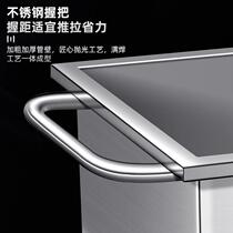 Hebei thickened and strengthened 304 stainless steel feed truck farm transport trolley pig feed truck can be filled with water