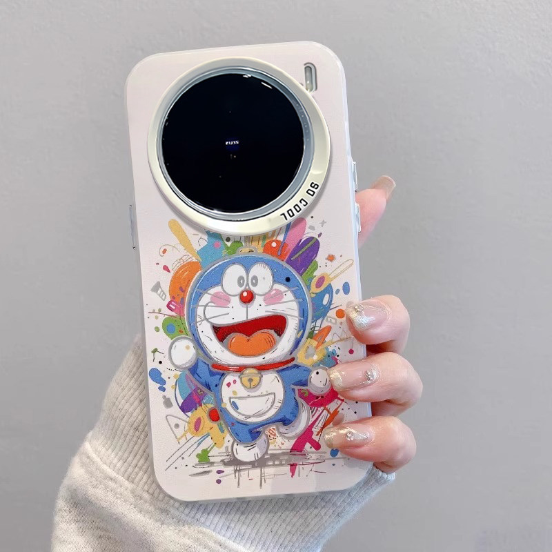 Tuya Doraemon Cat Phone Case Suitable for Vivo X200 Ultra, Stylish X200S Creative Female Case, X100/90 Fresh Style, S30/20 Large Hole Anti-Drop, Y300 Pro High-End Feel, Iqoo 13 Cartoon Trendy