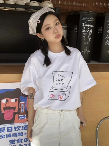 Мужская летняя одежда, футболка для влюбленных, хлопковая универсальная парная одежда, короткий рукав