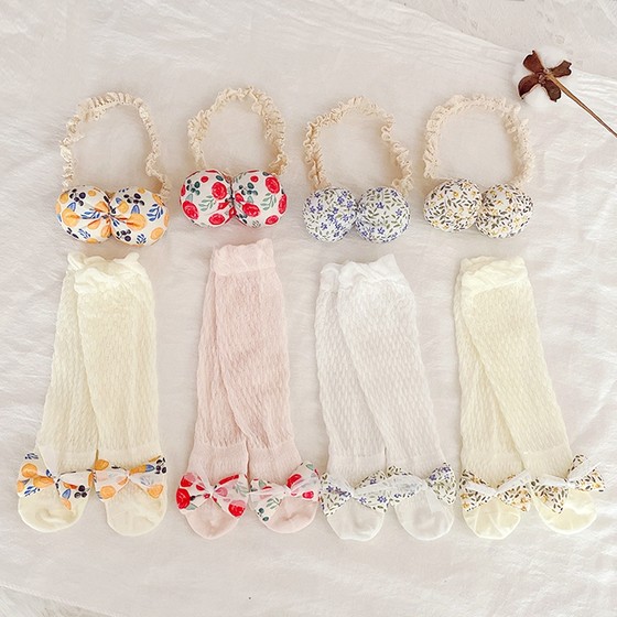 宝宝发带套装婴幼儿满月周岁礼盒可爱碎花发带新生儿礼物公主发饰