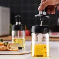 * Smeared Theorizer Brushed Oil Brush With Glass Bottle Kitchen High Temperature Resistant Baking Oil Brushed Cake Grilled Silicone Brush Home