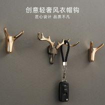 Bathroom light and luxurious hook free from punching into the door entrance hangover clothes hook wall wall-mounted Xuanguan clothes wardrobe cloister hook