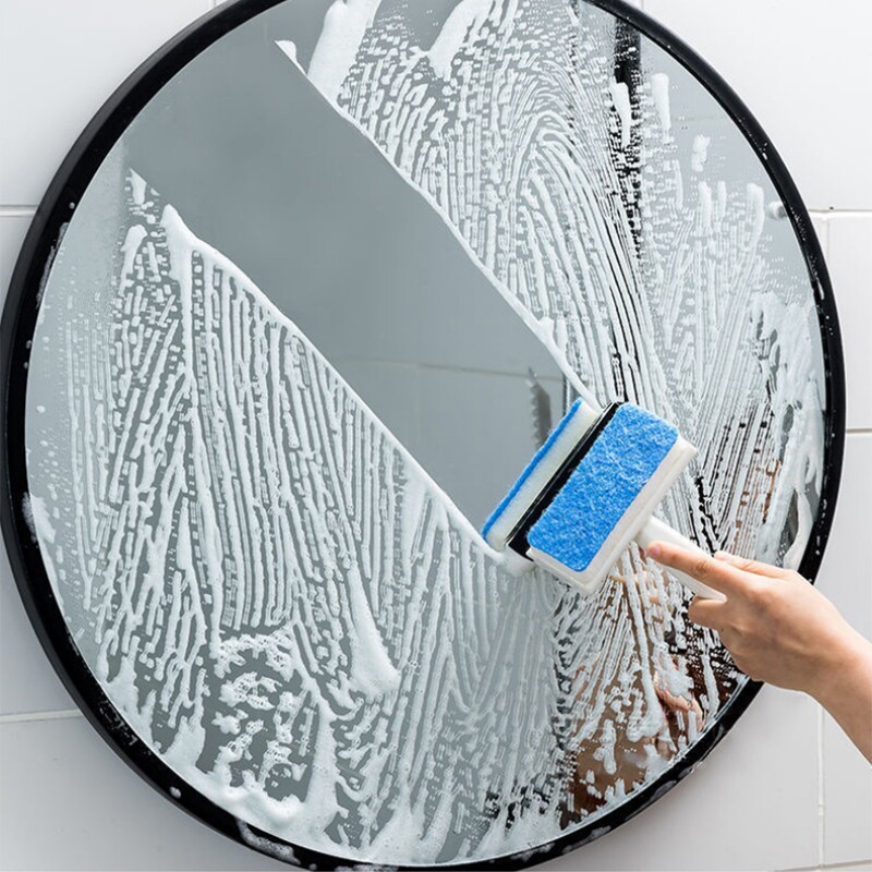 Wipe mirror artifact bathroom glass cleaning brush makeup room desktop wiper hanging water mini countertop wiper