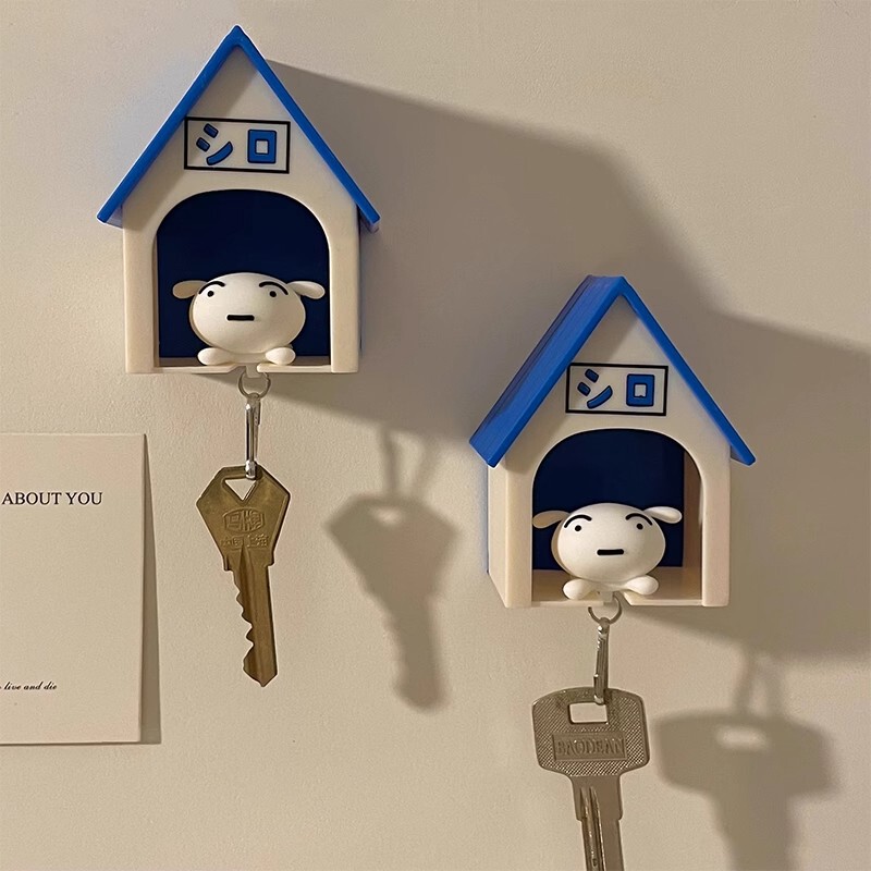 Cute Cartoon Figurine for Home Decoration, Birthday Gift for Girls, Creative Anti-Lost Keychain Storage Rack Cute Cartoon Figurine for Home Decoration, Birthday Gift for Girls, Creative Anti-Lost Keychain Storage Rack