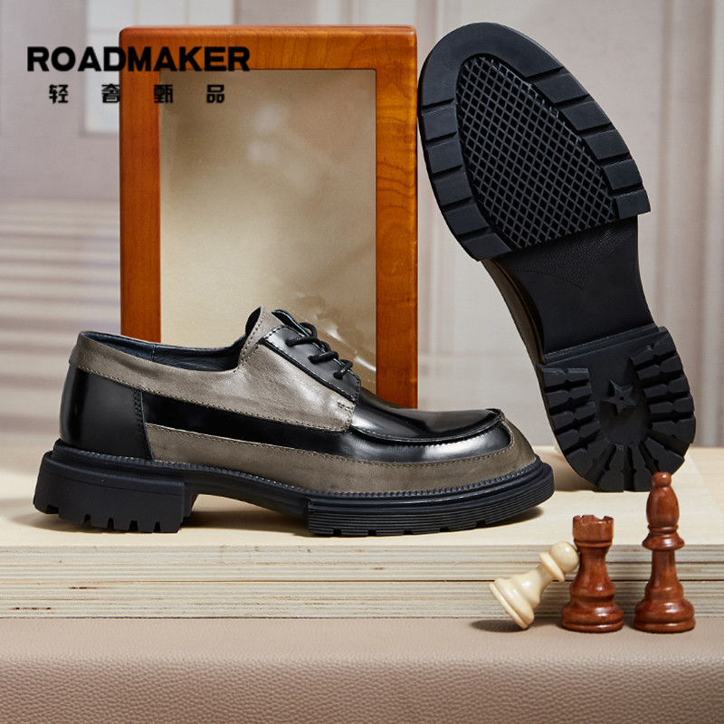 Road Maker men's new color color color color color color - piece men's shoes retro cow leather new leather leisure shoes men summer